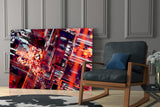 Cyber Grid Glass Wall Art