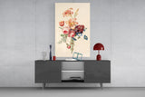 Elegant Floral Bouquet Glass Wall Art