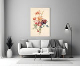 Elegant Floral Bouquet Glass Wall Art