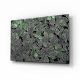 Luminous Leaf Veins Glass Wall Art