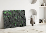 Luminous Leaf Veins Glass Wall Art