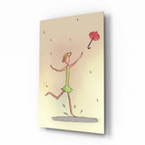 Rainy Day Dancer Glass Wall Art