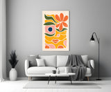 Abstract Floral Glass Wall Art