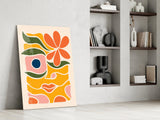 Abstract Floral Glass Wall Art