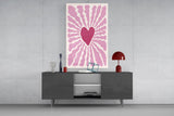 Radiant Heart Glass Wall Art