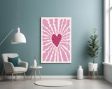 Radiant Heart Glass Wall Art