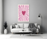 Radiant Heart Glass Wall Art