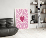 Radiant Heart Glass Wall Art