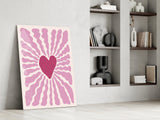 Radiant Heart Glass Wall Art