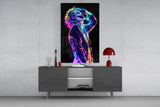 Neon Joker Glass Wall Art