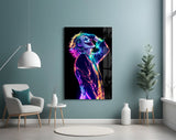 Neon Joker Glass Wall Art