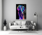 Neon Joker Glass Wall Art