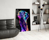 Neon Joker Glass Wall Art