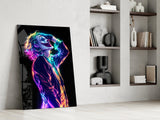 Neon Joker Glass Wall Art