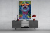Psychedelic Goggles Glass Wall Art