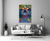 Psychedelic Goggles Glass Wall Art