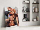 Elegant Group Portrait Glass Wall Art