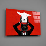 Sheep in Wolf's Clothing Glass Wall Art