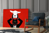 Sheep in Wolf's Clothing Glass Wall Art
