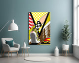 Vans Checkerboard Sneaker Pop Glass Wall Art
