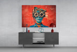 Cyberpunk Headphones Glass Wall Art