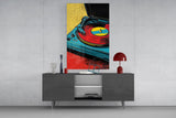Vibrant Turntable Pop Glass Wall Art