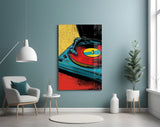 Vibrant Turntable Pop Glass Wall Art