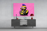 Punk Duck Pop Glass Wall Art