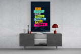 Vibrant Happiness Stack Glass Wall Art