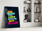 Vibrant Happiness Stack Glass Wall Art