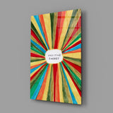Radiant Positive Energy Burst Glass Wall Art