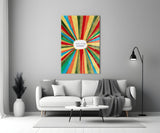 Radiant Positive Energy Burst Glass Wall Art