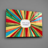 Radiant Positive Energy Burst Glass Wall Art