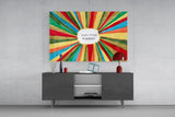 Radiant Positive Energy Burst Glass Wall Art
