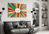 Radiant Positive Energy Burst Glass Wall Art