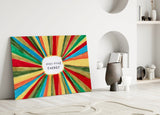 Radiant Positive Energy Burst Glass Wall Art