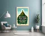 Believe You Can Glass Wall Art