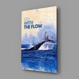 Whale Tail Flow Glass Wall Art