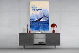 Whale Tail Flow Glass Wall Art