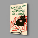 Approved by the Cat Glass Wall Art