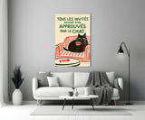 Approved by the Cat Glass Wall Art