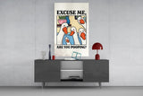 Geese Pooping Humor Glass Wall Art