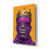Royal Blindfolded King Glass Wall Art