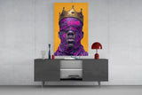 Royal Blindfolded King Glass Wall Art