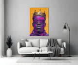 Royal Blindfolded King Glass Wall Art