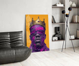 Royal Blindfolded King Glass Wall Art