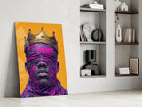 Royal Blindfolded King Glass Wall Art