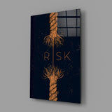 Risk Tangled Rope Glass Wall Art