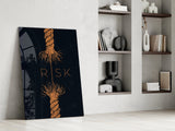 Risk Tangled Rope Glass Wall Art