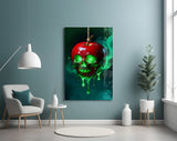Poisoned Apple Skull Glass Wall Art